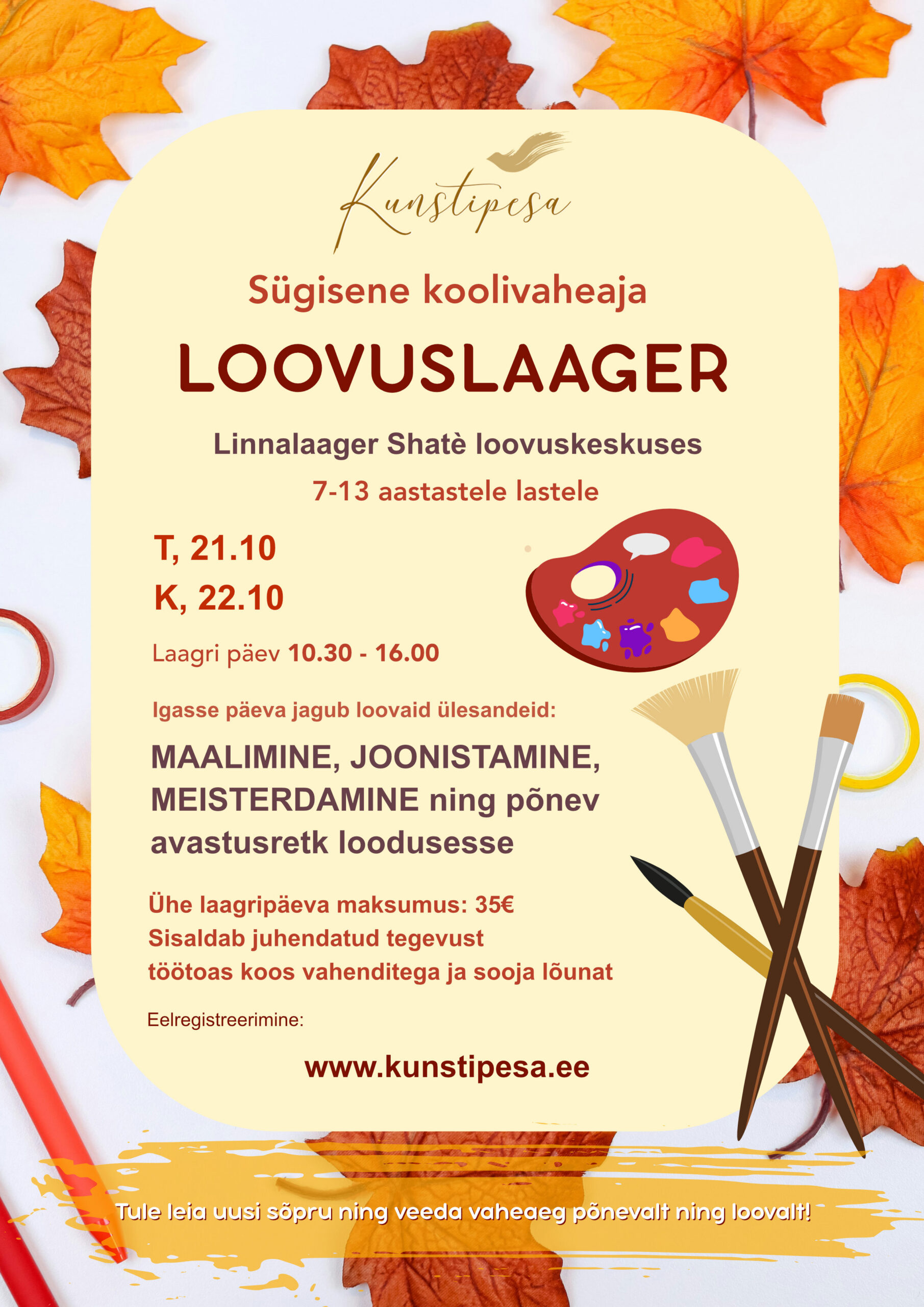 Sügisene koolivaheaja LOOVUSLAAGER